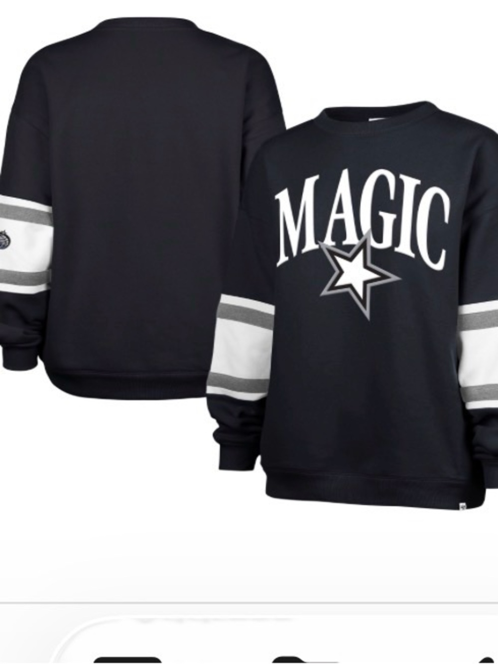 '47 Navy Orlando Magic Paneled Pullover Sweatshirt
